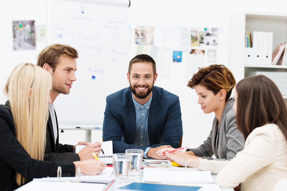 Manager in einem Meeting Manager in einem Meeting