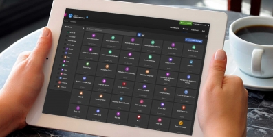 Tablet mit AudienceStream-Benutzeroberfläche
