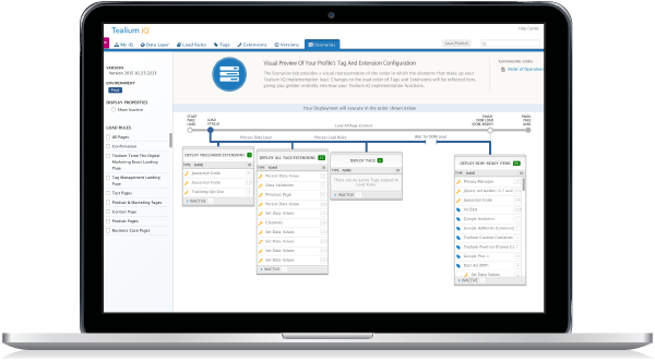 Tealium iQ scenarios screen - Tag Management System Tealium iQ scenarios screen - Tag Management System