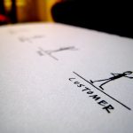 Stick figure of a customer