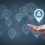 Hand holding digital customer data