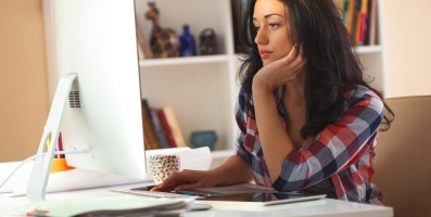 Woman Programmer at Computer
