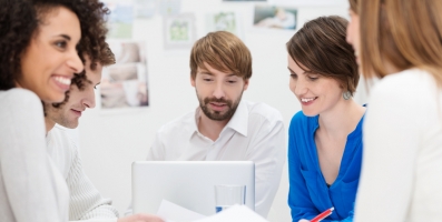 Group of Marketers Collaborating