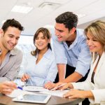 Team working together on a project