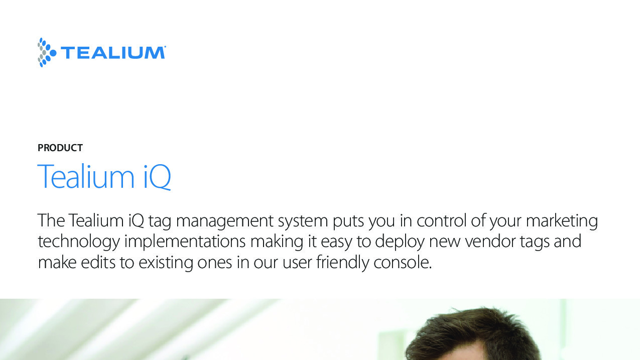 Tag Management System Tealium IQ Enterprise Solutions Tealium
